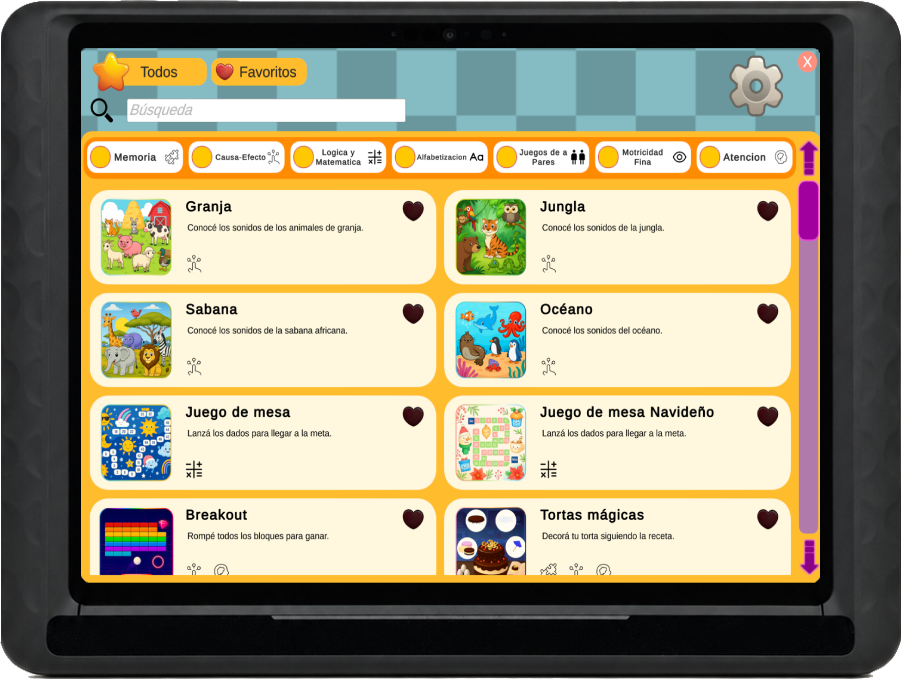 Menú de Neufiplay